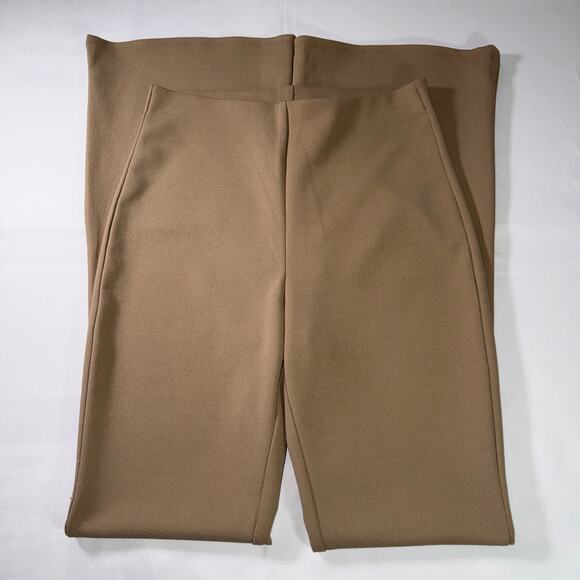 Classic High Waisted Flare Khaki Pants Sz Small Old Money Vibe - Picture 3 of 5